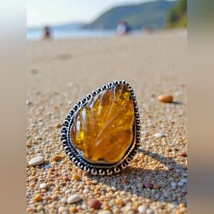 NWT BALTIC / 925 SILVER LWAF CARVING RING SZ 7